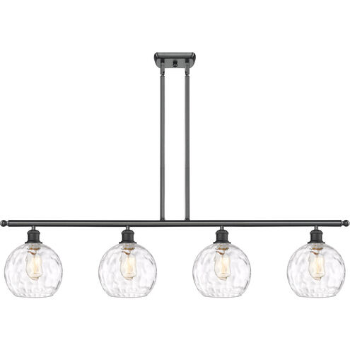 Ballston Athens Water Glass LED 48 inch Matte Black Island Light Ceiling Light