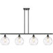 Ballston Athens Water Glass LED 48 inch Matte Black Island Light Ceiling Light