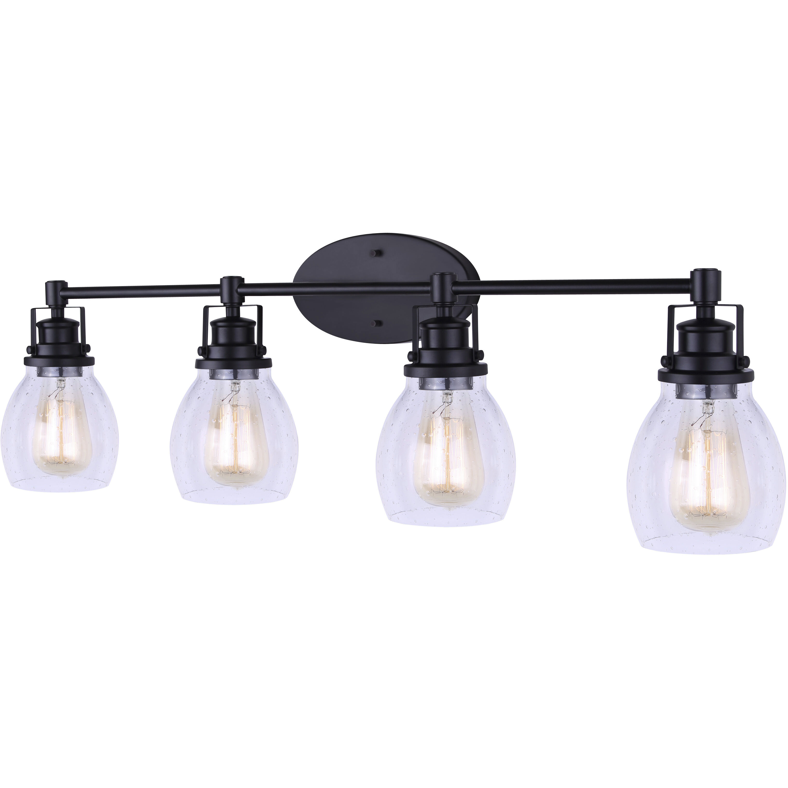 Madison 4 Light 33 inch Black Vanity Light Wall Light