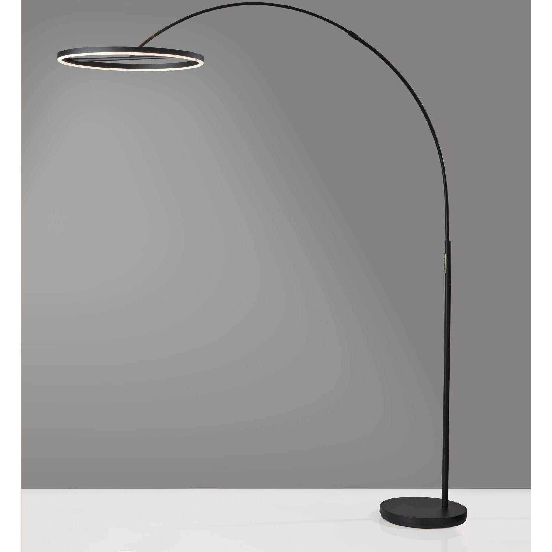 Falcon 81.5 inch 28.00 watt Black Arc Floor Lamp Portable Light, with Smart Switch