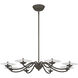 Coral Bloom 8 Light 30.5 inch Black Slate Chandelier Ceiling Light