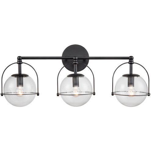 Langford 3 Light 24 inch Matte Black Vanity Light Wall Light