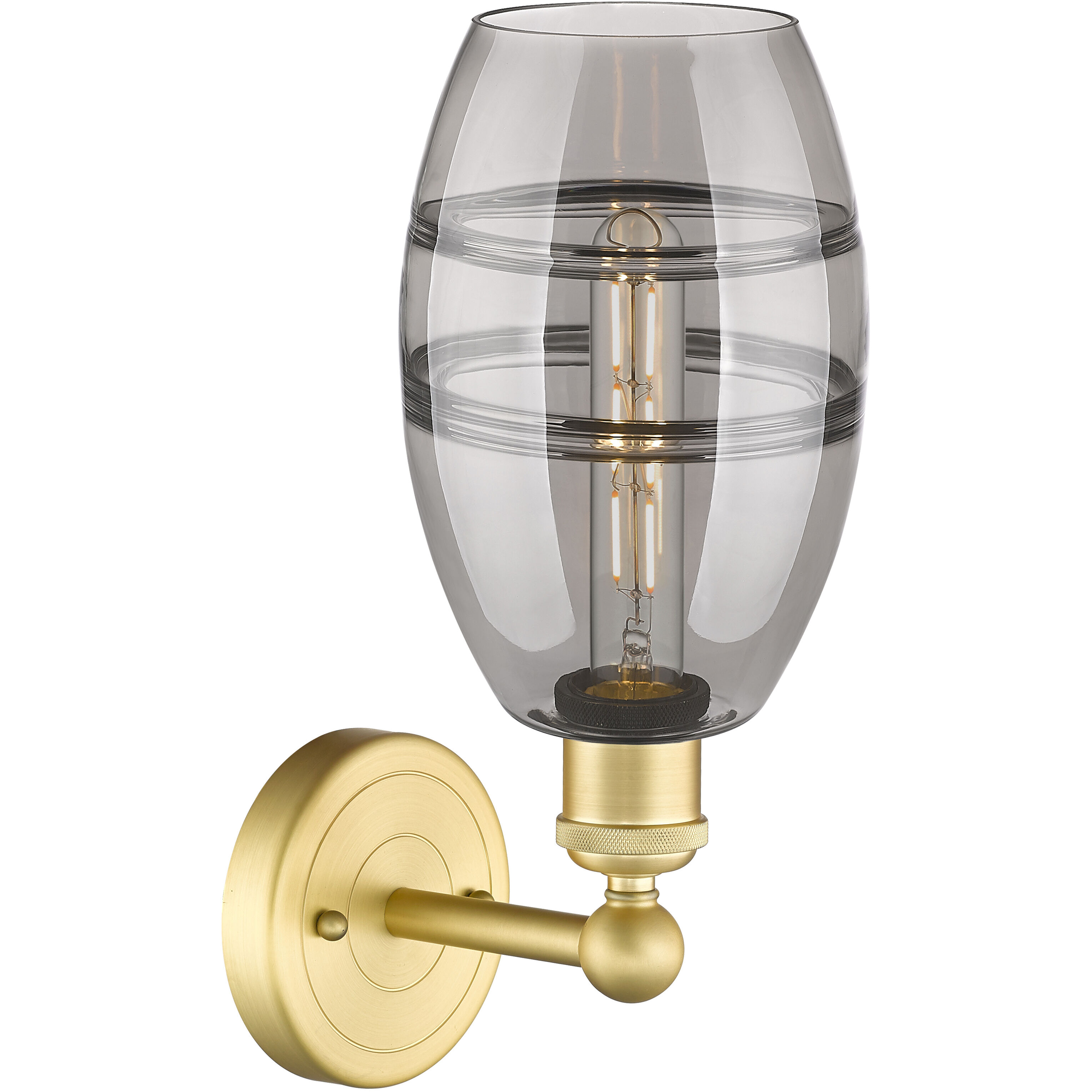 Edison Vaz 1 Light 5.88 inch Satin Gold Sconce Wall Light