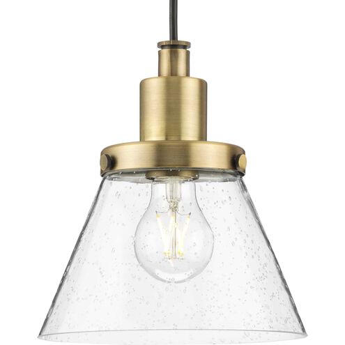 Hinton 1 Light 8 inch Vintage Brass Mini-Pendant Ceiling Light