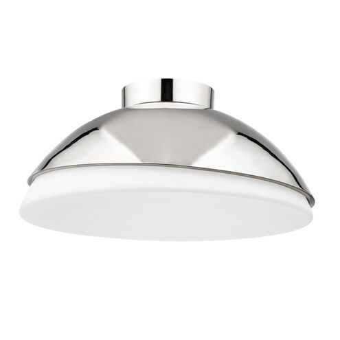 Morse 3 Light 19.25 inch Polished Nickel Flush Mount Ceiling Light