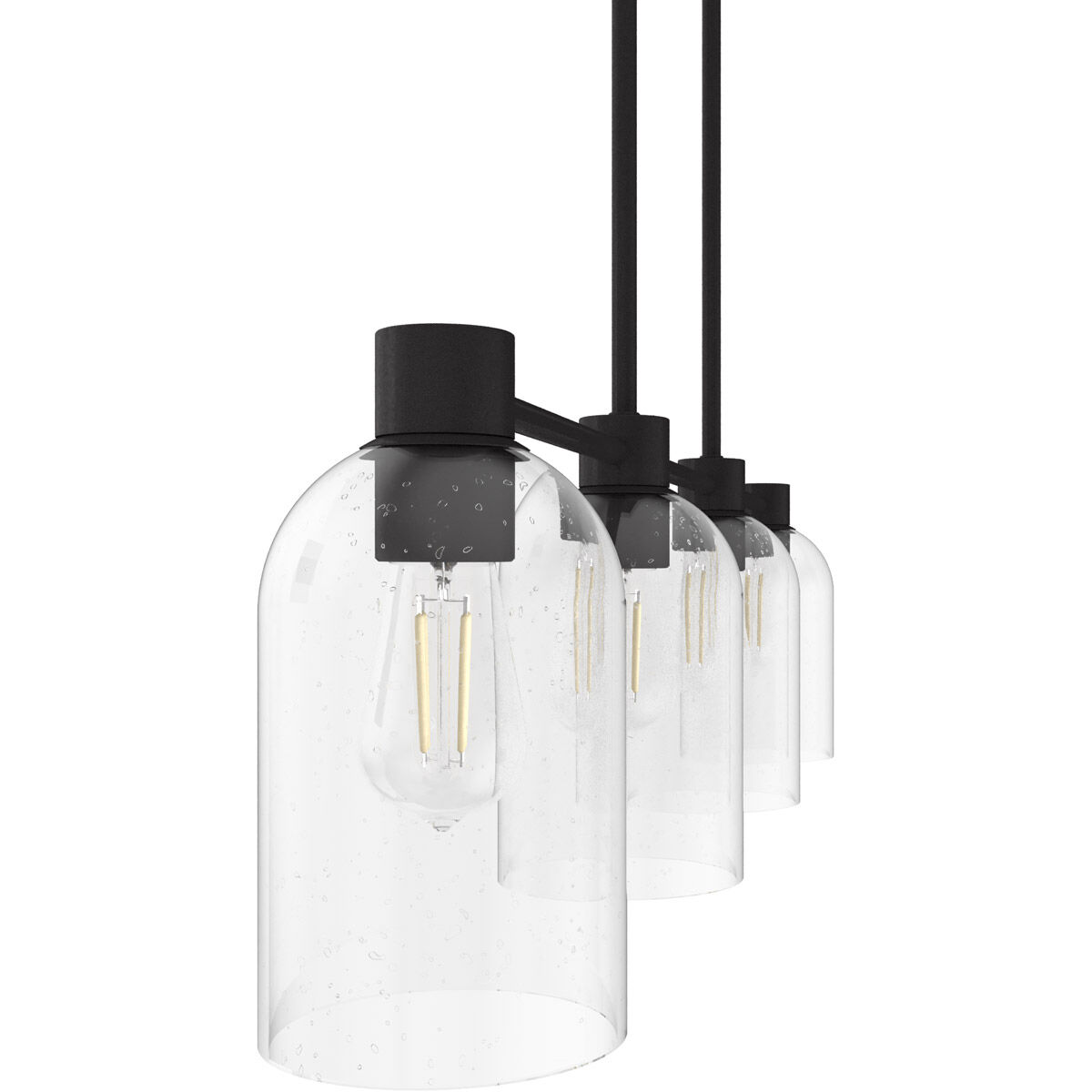 Lochemeade 4 Light 38 inch Noble Bronze Linear Chandelier Ceiling Light