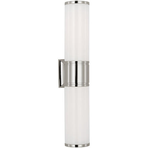 Chapman & Myers Halford LED 4.5 inch Polished Nickel Double Bath Sconce Wall Light
