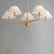 Kismet 5 Light 44.5 inch Gold Leaf Single-Tier Chandelier Ceiling Light