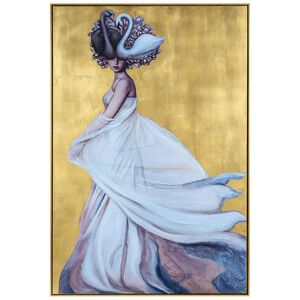 Zana Brown's Tail of Two Swans 61.5 X 41.5 inch Giclee