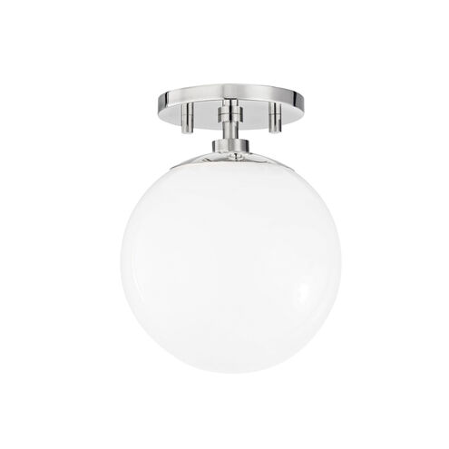 Stella 1 Light 7 inch Polished Nickel Semi Flush Ceiling Light