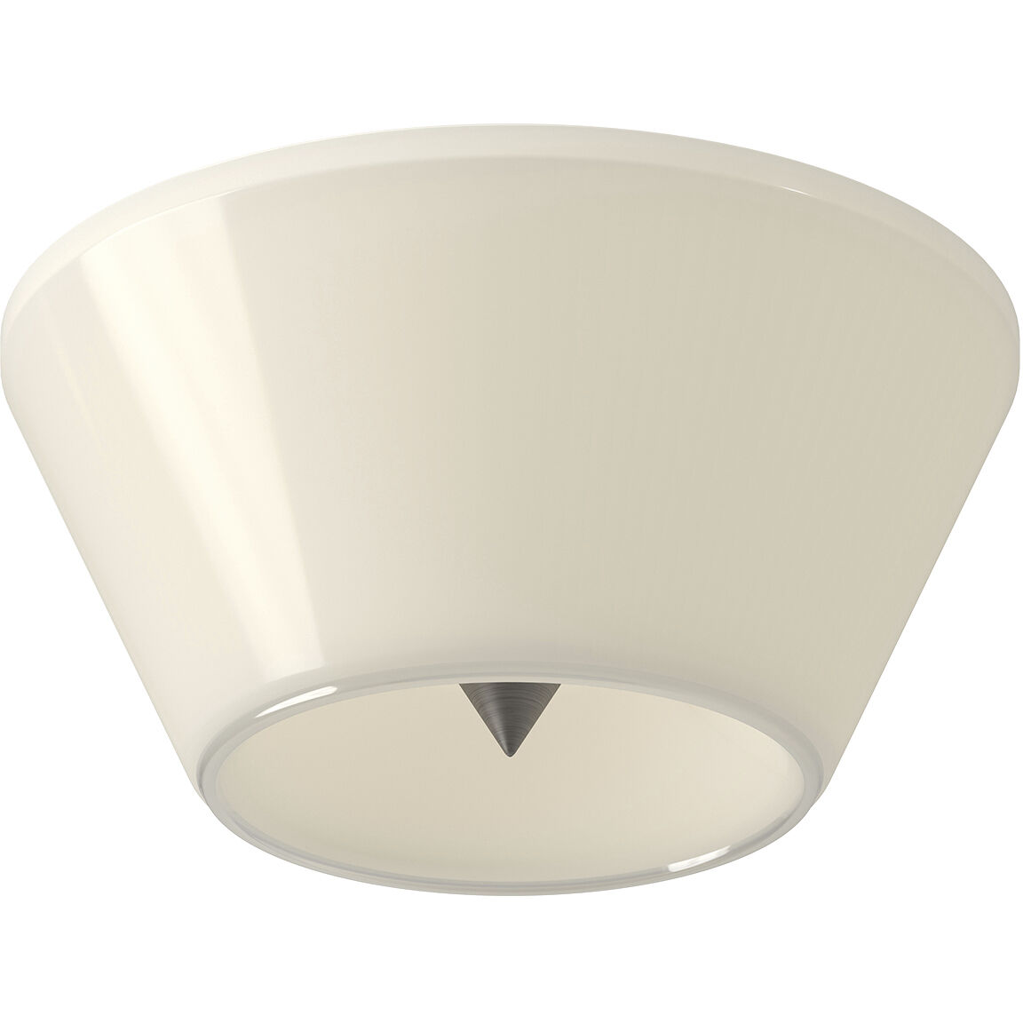 Holt LED 10.13 inch Brushed Nickel/Glossy Opal Glass Flush Mount Ceiling Light