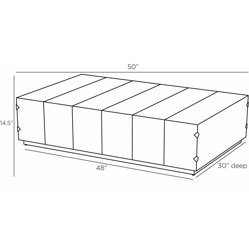 Zuki 50 X 14.5 inch Oyster Cocktail Table