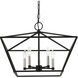 Devone 5 Light 22 inch Black with Brushed Nickel Accents Chandelier Ceiling Light