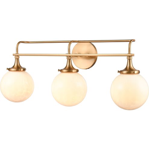 Beverly Hills 3 Light 28 inch Satin Brass Vanity Light Wall Light
