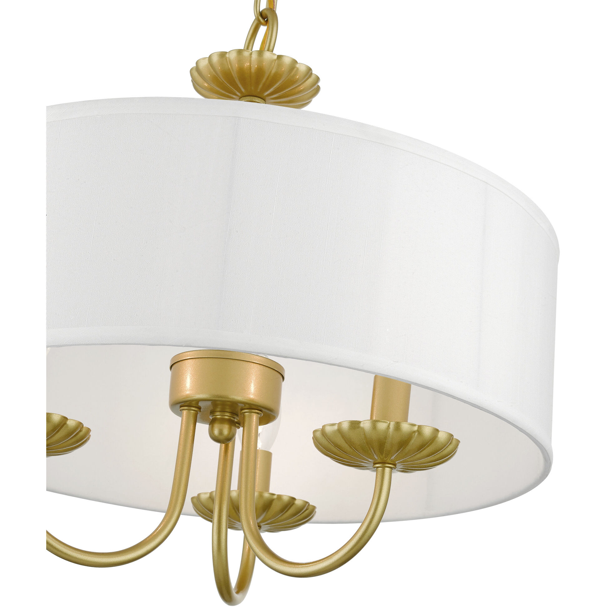 Brookdale 3 Light 16 inch Soft Gold Pendant Chandelier Ceiling Light