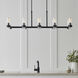 C&M by Chapman & Myers Geneva 10 Light 50 inch Aged Iron Linear Chandelier Ceiling Light