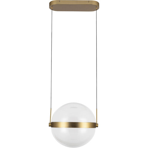 Pisces LED 11.88 inch Brushed Gold Pendant Ceiling Light