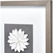 Floral Shadow White with Gray and Champagne Framed Wall Art