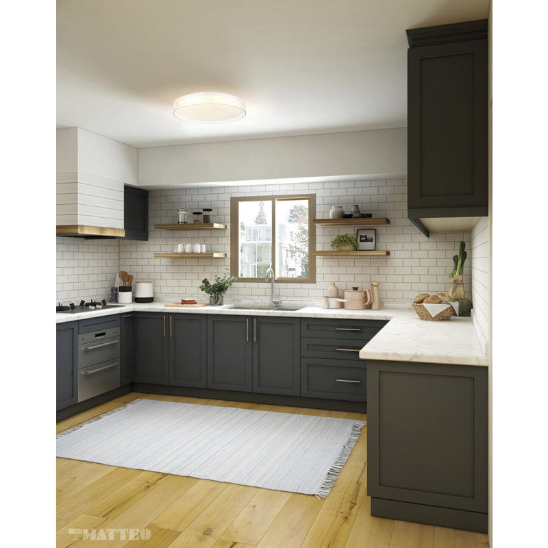 Callum LED 17.88 inch White and Clear Flush Mount Ceiling Light