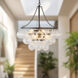 Alora Mood Faye 6 Light 24.13 inch Matte Black Chandelier Ceiling Light in Clear Ribbed Glass