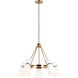 AERIN Clark 5 Light 29.13 inch Satin Brass Chandelier Ceiling Light