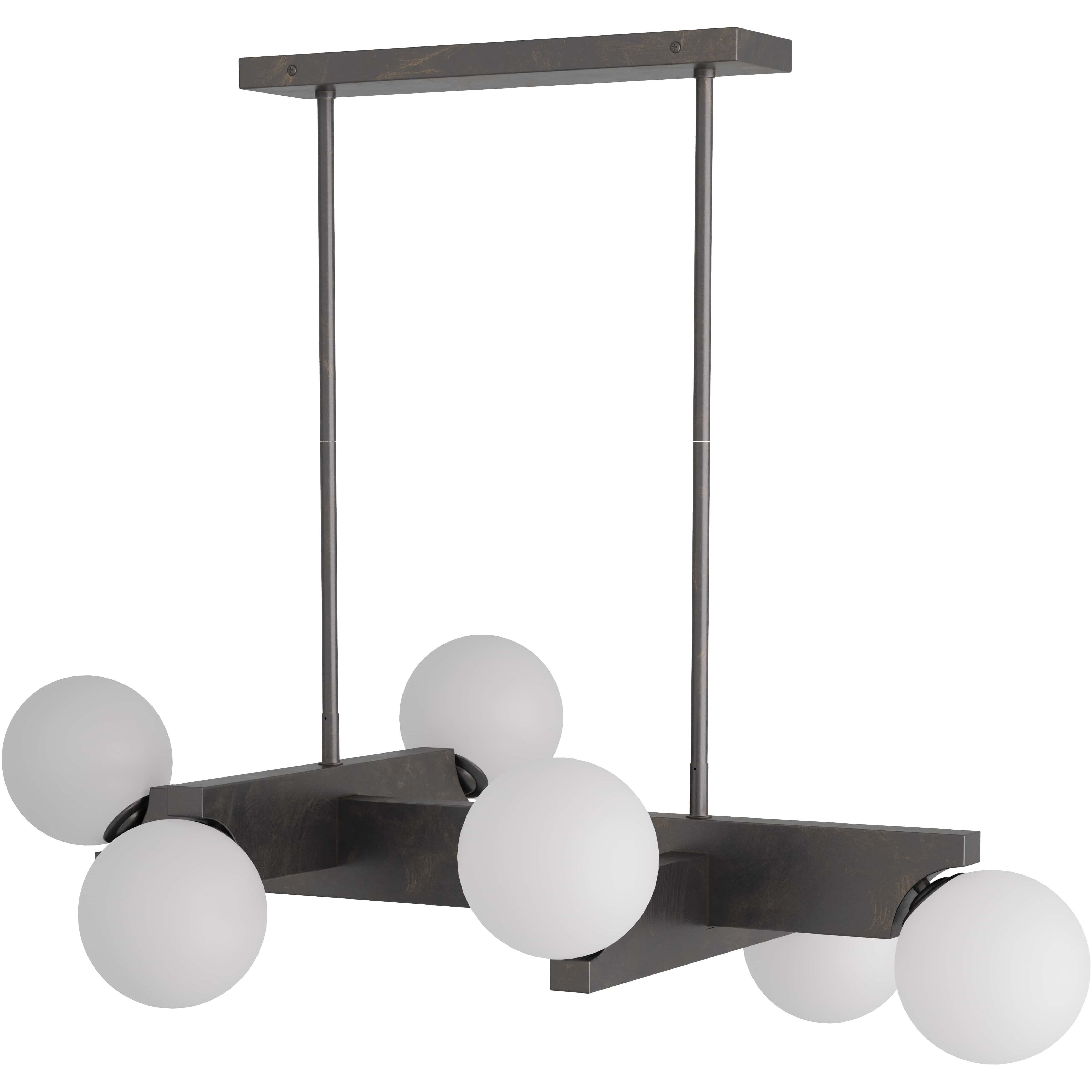 Tallow 6 Light 46 inch English Bronze Linear Chandelier Ceiling Light