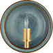 Christopher Spitzmiller Leeds 1 Light 8.25 inch Oslo Blue Round Sconce Wall Light, Small