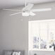 Anisten 52 inch Fresh White with Fresh White/Light Oak Blades Ceiling Fan