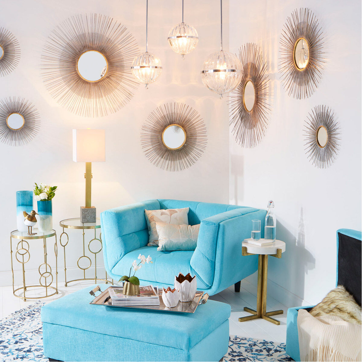 Pixley 18 inch Antiqued Silver Leaf Wall Mirror, Small