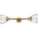 Franklin Restoration Fulton LED 7 inch Brushed Brass Bath Vanity Light Wall Light in Clear Glass, Franklin Restoration