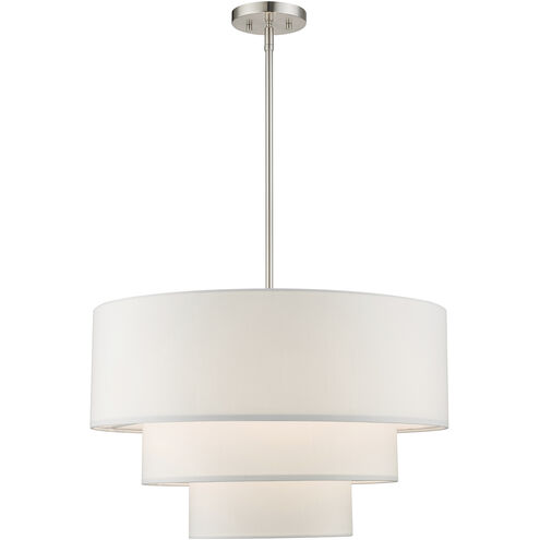 Carrington 4 Light 23 inch Brushed Nickel Pendant Chandelier Ceiling Light