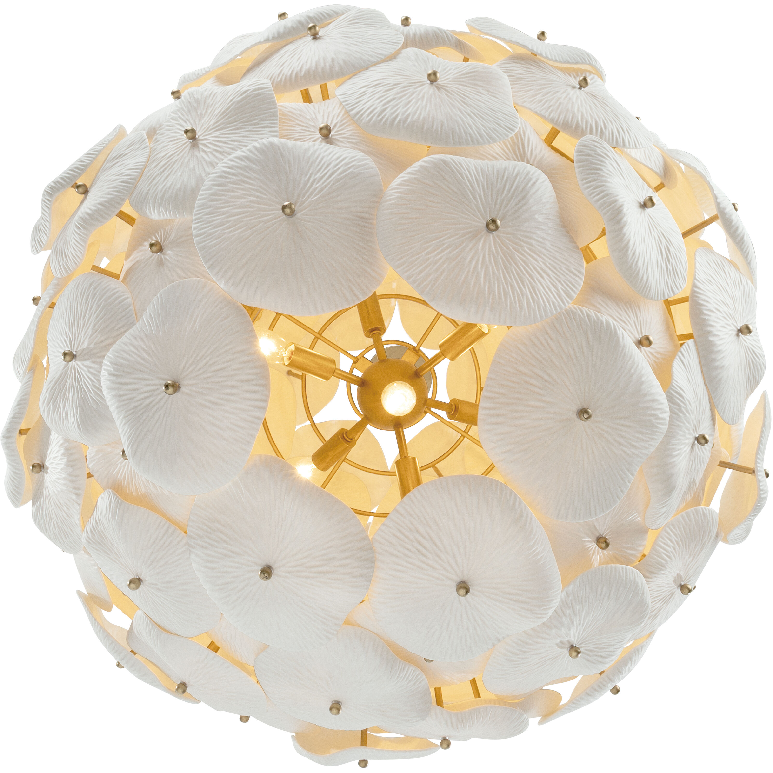 Coastlyn 7 Light 28 inch Legacy Brass Pendant Ceiling Light