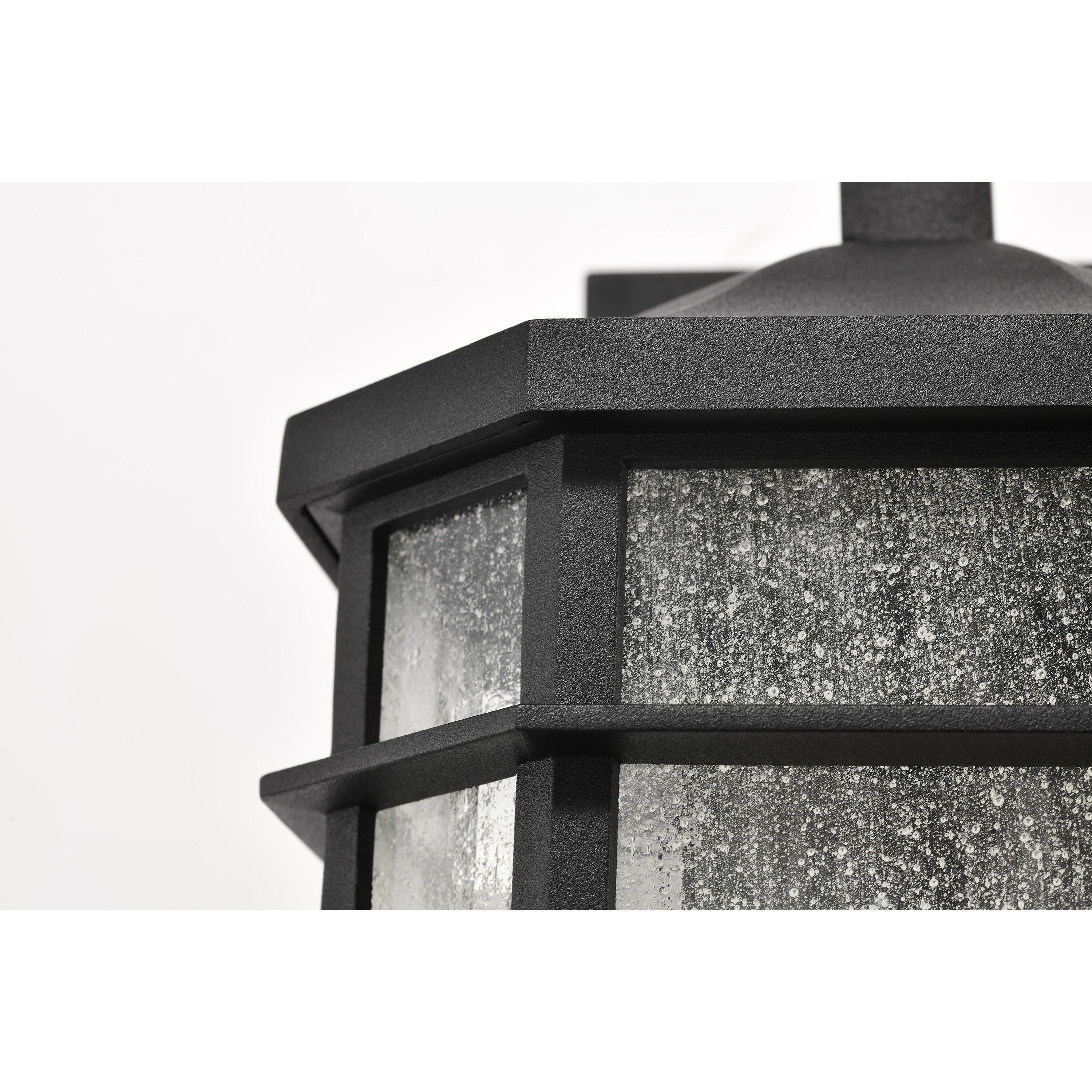 Raiden 14 inch Matte Black Outdoor Wall Lantern, Small
