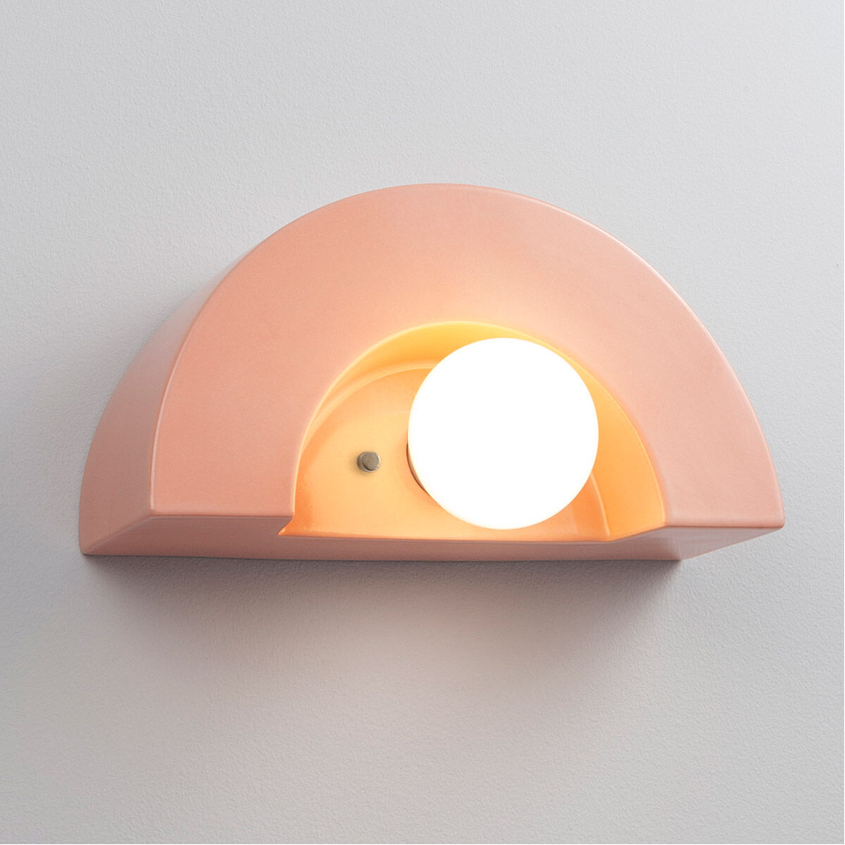 Ambiance Collection 1 Light 12 inch Gloss Blush Wall Sconce Wall Light