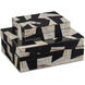 Bindu 7 inch Natural and Black Boxes, Set of 2