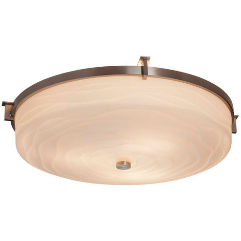 Porcelina 3 Light 20.75 inch Brushed Nickel Flush Mount Ceiling Light