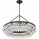 Calypso 6 Light 30 inch Matte Black Chandelier Ceiling Light