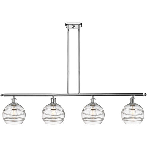 Ballston Rochester 4 Light 48 inch Polished Chrome Stem Hung Island Light Ceiling Light