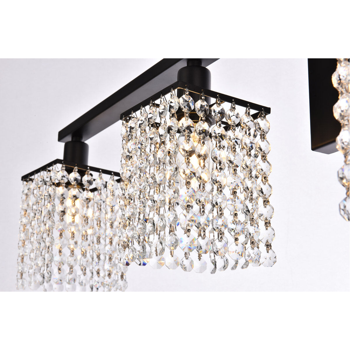 Phineas 4 Light 36 inch Black Bath Sconce Wall Light