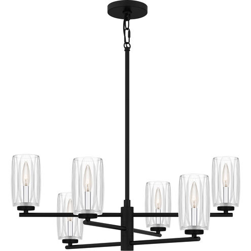 Cunningham 6 Light 26.75 inch Matte Black Chandelier Ceiling Light