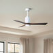 Atlas Patricia-3 60 inch Gloss White with Walnut Tone Blades Ceiling Fan, Atlas