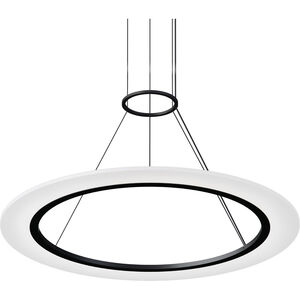 Arctic Rings LED 31 inch Satin Black Ring Pendant Ceiling Light