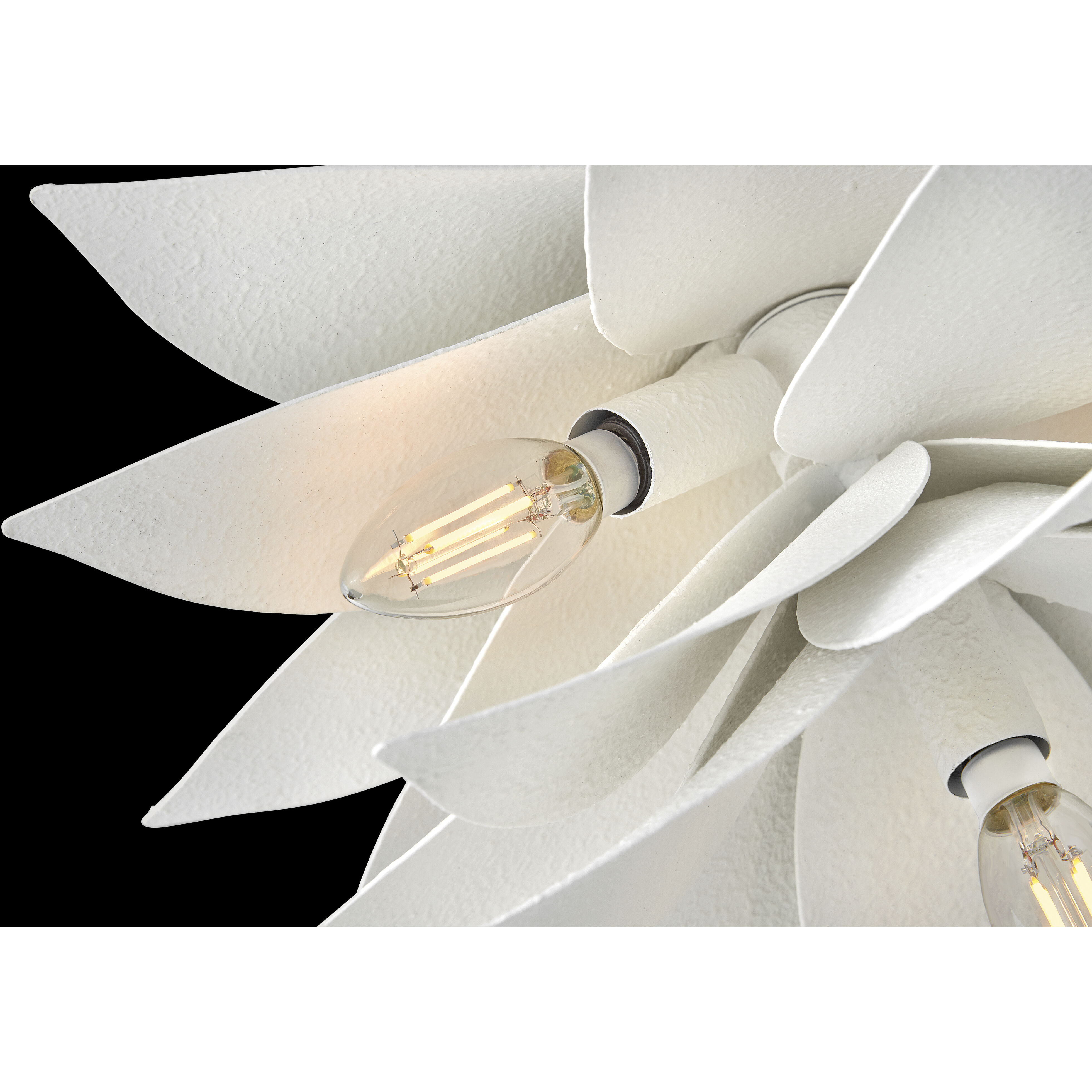 Agave LED 16 inch Textured Plaster Pendant Ceiling Light, Semi-Flush Mount