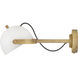 Spence 1 Light 7.25 inch Chalk White with Heritage Brass Interior Wall Mount Wall Light