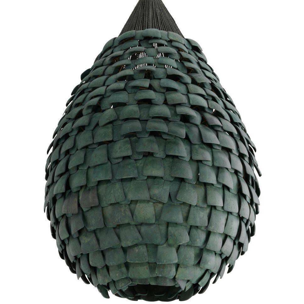 Ferndale 1 Light 20 inch Eucalyptus Stain and Dark Eucalyptus Stain with Antique Brass Pendant Ceiling Light