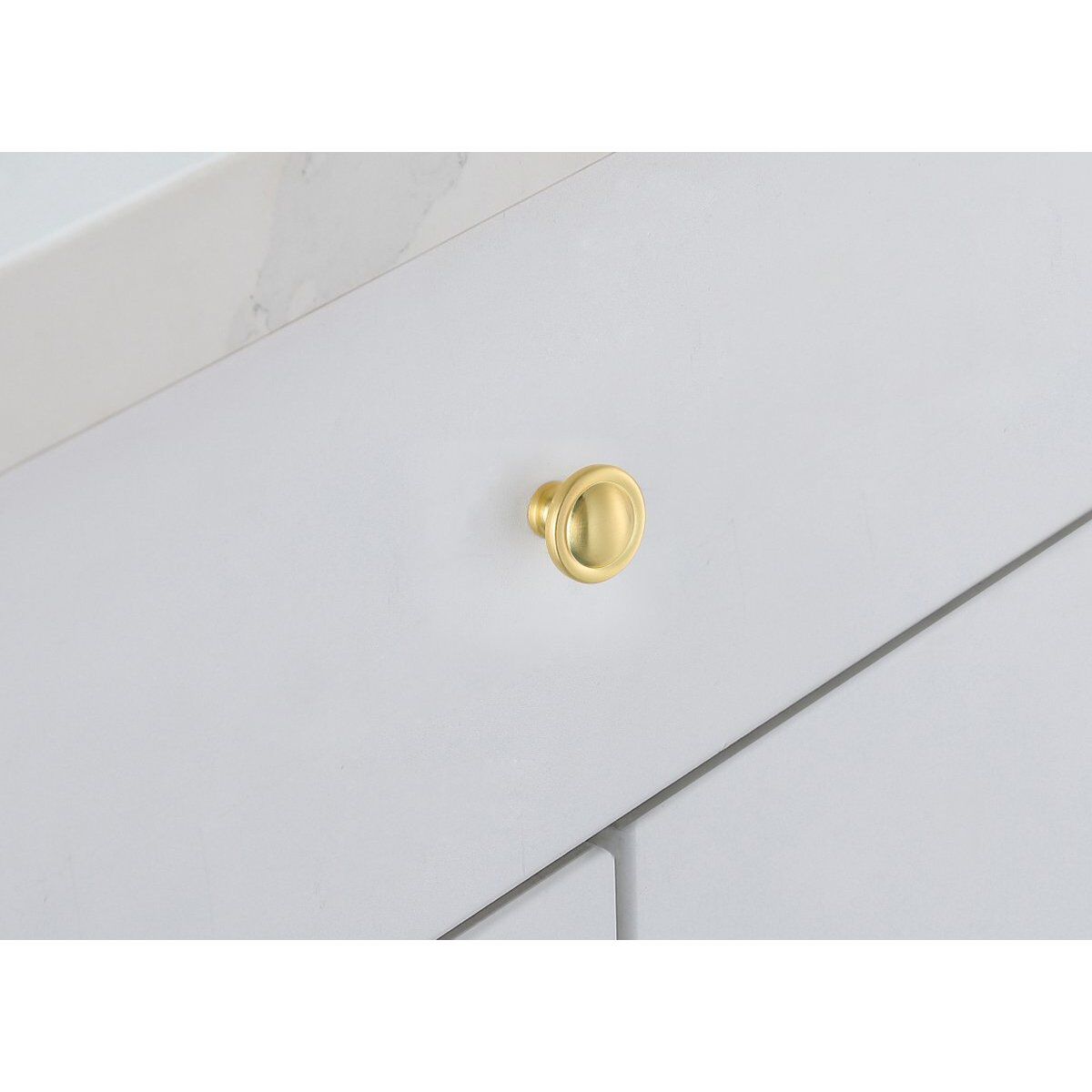 Garlande Brushed Gold Hardware Cabinet Knob, Set of 10