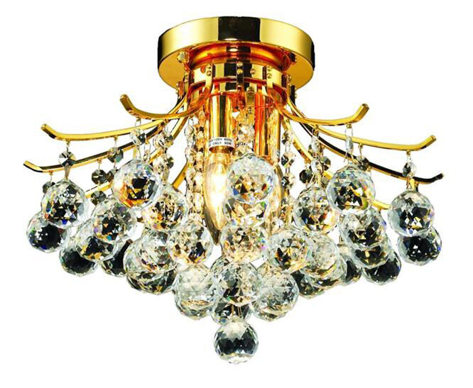 Toureg 3 Light 16 inch Gold Flush Mount Ceiling Light in Royal Cut