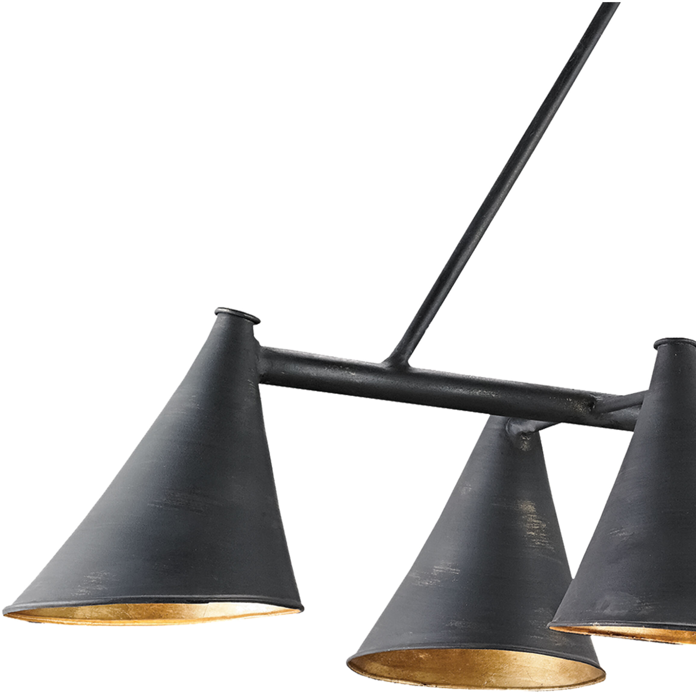 Culpepper 6 Light 48 inch French Black/Contemporary Gold Leaf Chandelier Ceiling Light