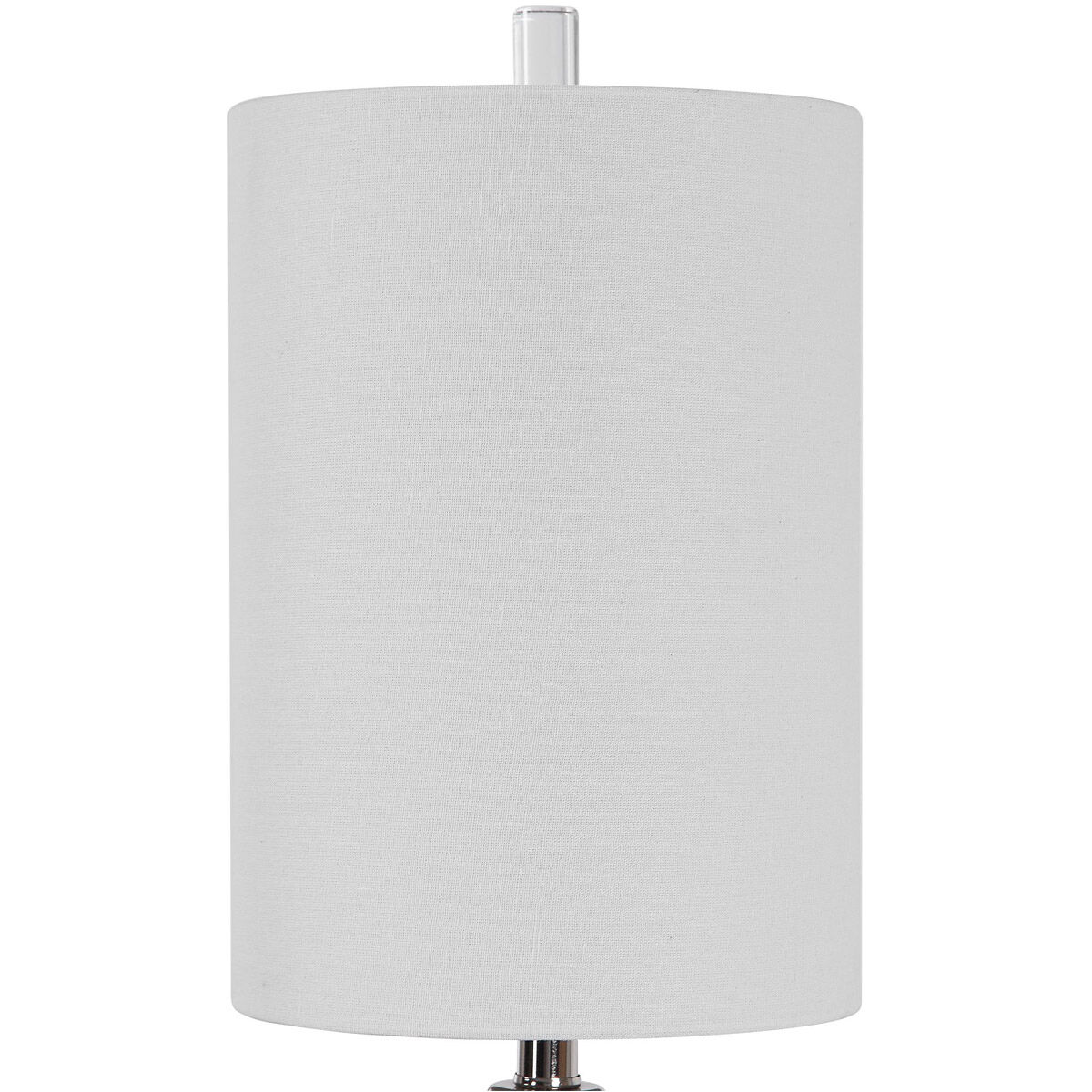 Azaria 33 inch 150 watt Polished Nickel and Crystal Buffet Lamp Portable Light