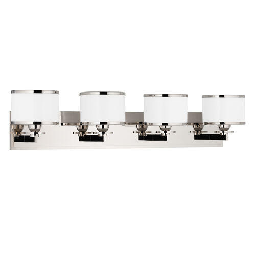 Basking Ridge 4 Light 31 inch Polished Nickel Bath And Vanity Wall Light
